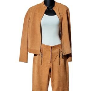Vintage Think Tank Pig Suede Pants Size 6 Jacket Size S